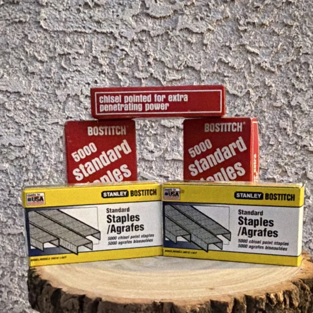 Bostitch or Stanley 5000 Standard Staples Chisel Pointed Made in USA